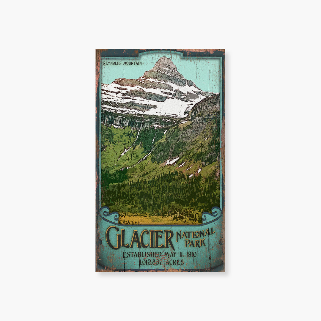 Glacier Wood Sign