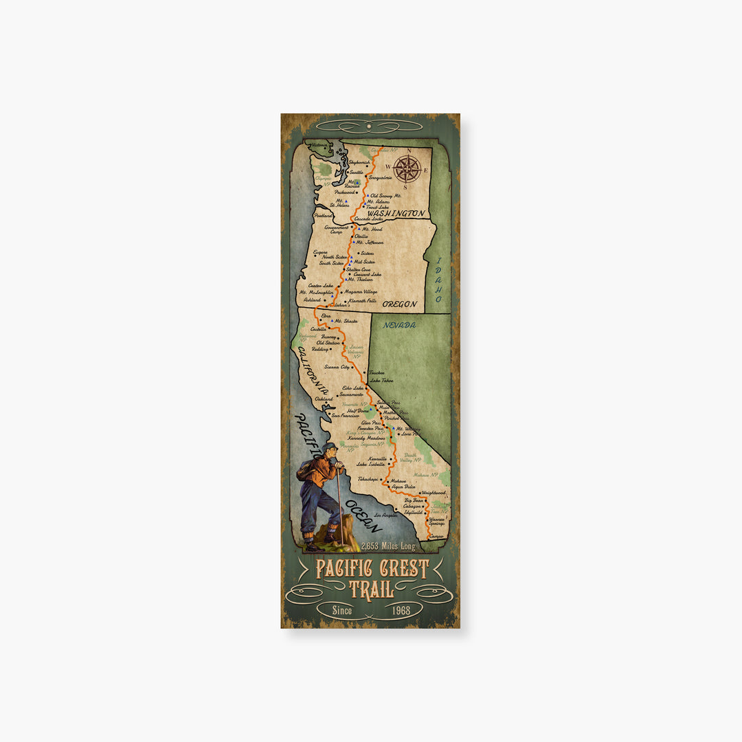 Pacific Crest Trail Wood Sign